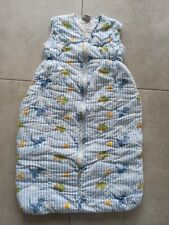 Cooler Schlafsack Gr. 90 cm weiß blau gestreift Dinosaurier von Topomini