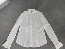 AND italienische Bluse Italien Rüschen Rüschenbluse Smoking Rüschen 38 TOP