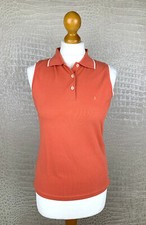 RAG WOMAN Damen Gr. S Polo Shirt Top Koralle Lachs Pima Cotton Polotop #308