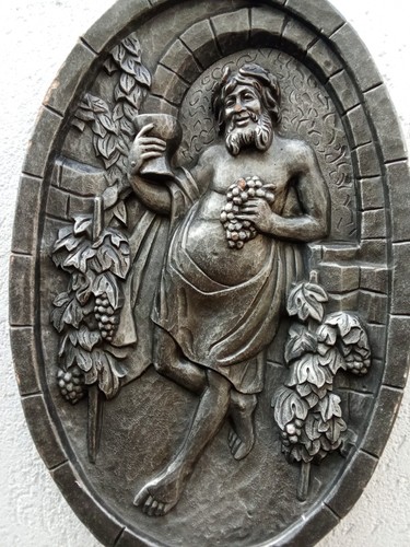 Bacchus wand relief gott - wand,