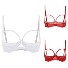 Damen Lingerie Balconette Nachtwäsche Hollowing Out Unterwäsche Push Up Bh Bra