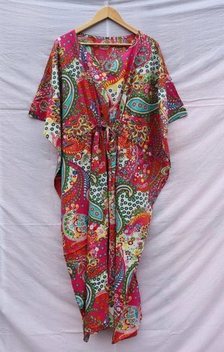 Indian kaftan pink paisley - kaftan,