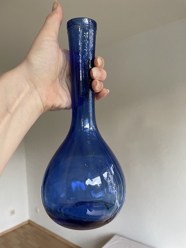 Blaue anker glas vase bauchig - blaue,