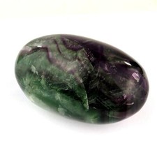 Regenbogen - Fluorit Jumbo XXL Trommelstein Ø 100 mm / 698 g AA - Qualität LX p