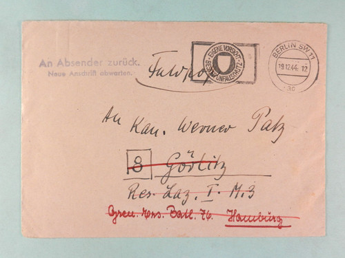 Reich feldpostbrief berlin - dt.,