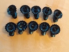 10 Kerzenhalter blau für echte Kerzen Baumkerzenhalter  Weihnachten Vintage