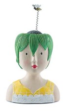 Ladykopf Dame als Sonnenblume