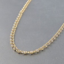 Halskette Kette Herzen ca. 55 cm 585/14k Gelbgold - Weißgold rhodiniert NEU 011