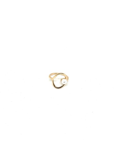 Ring oval perle gold weiß - gold,