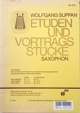 Wolfgang Suppan - Etüden u. Vortragsstücke f. Saxophon-Pflichtstücke - Nr. 8882