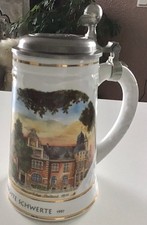 großer Bierkrug, Seidel  600 Jahre Stadtgeschichte Schwerte 1l