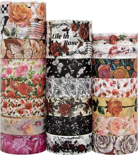 Rose washi tape set - rose, rollen