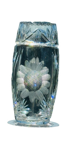 Vase bleikristall geschliffen - bleikristall,
