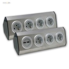 4-fach Steckdosenblock 45°
