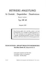 301009 Junkers Motor HK65 HK