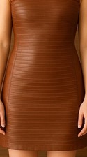 Lederkleid , braun,  neu Gr.40