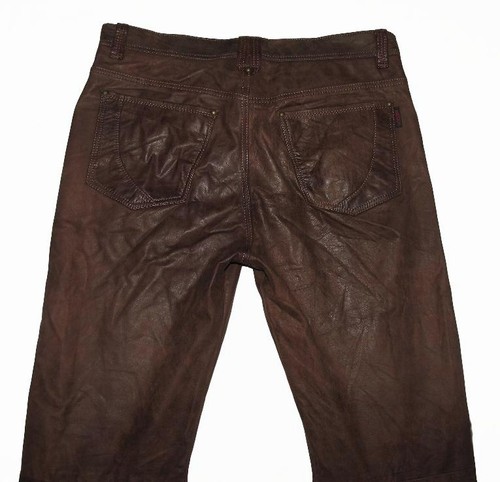 Maddox herren lederjeans - /,