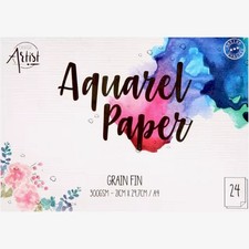 Aquarellblock A4 300g/m² 24