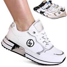 Damenschuhe Plateau Sneaker Turnschuhe Keilabsatz Halbschuhe Trendy