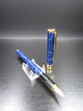 W13⭐⭐ Luxus " AURORA " Patronenfüller Füller 585 Gold Blau marmoriert ⭐⭐