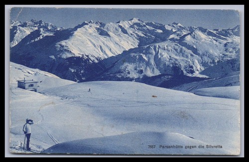 Ansichtskarte parsenhütte - ansichtskarte,