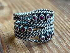 Toller Pandora-Ring „Hidden Romance“, 925er Silber mit Rhodolith, Gr. 50