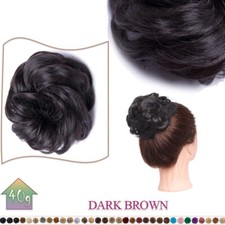Echt Dick Dutt Haar Bun Scrunchy Zopfgummi Haarverlängerung Wrap Updo Haarteil
