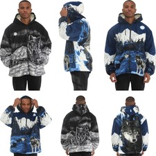 Herren Wolf Fleece Zip Hoodie