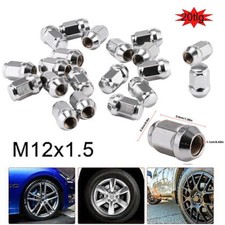20 Chrom Radmutter Mutter M12x1,5x35 Sw19 Kegelbund Kegel 60° Alu Stahl Felgen