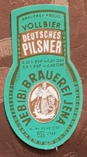$# alte DDR Bieretiketten Jena