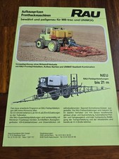 RAU Aufbauspritzen MBtrac Unimog MB-trac 02.1984 Traktor Prospekt Brochure d
