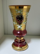 Bohemian Glas Vase Rot