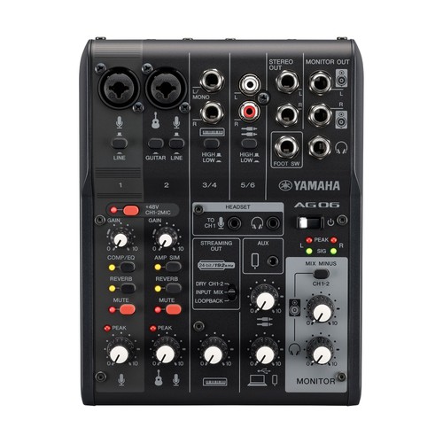 Yamaha ag06 mk2 black - ag06,