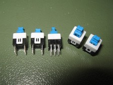 5x Mini-Druck-Schalter 2xUM/DPDT 0,1A/30V 7x7mm PCB Push-Button 2x3mm Mikro