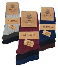 + Alpaka Socken Wollsocken Outdoorsocken warm - 3 Paar verschiedene Farben