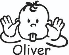 1x Autoaufkleber Baby