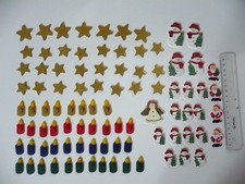 92 Holzstreuteile HOLZ Streuteile ENGEL Sterne WEIHNACHTEN unbenutzt