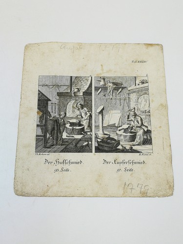 Antiker stich augsburg 1779 - stich,