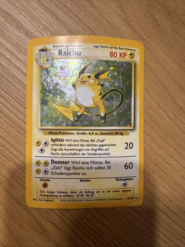 Raichu 102 base set - base, holo
