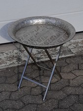Orientalischer Metall Beistelltisch Rund Klapptisch Teetisch