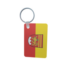 Schlüsselanhänger Flagge Fahne Krombach Alu 40 x 57 mm