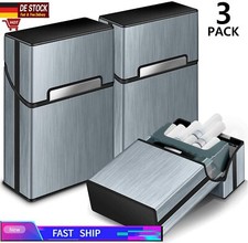 3STK Zigarettenbox Alu Metall