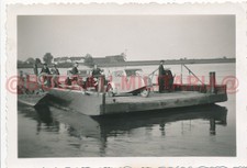 H579 Foto Wilhelmshaven 1937 Goliath - Pionier PKW Dreirad auf Fähre