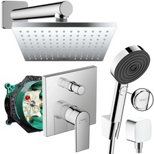 Hansgrohe Duscharmatur Unterputz Vernis Shape Regendusche Kopfbrause Set Ibox