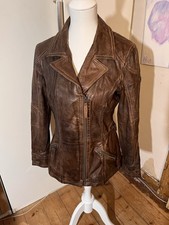 Gypsy Lederjacke Damen Schoko Braun Gr M 38