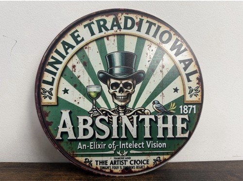Absinthe blechschild 20cm - absinthe,