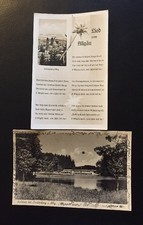 2 Postkarten Lindenberg Allgäu Waldsee + Lied