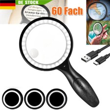 LED Lupe Leselupe mit Licht Beleuchtung 60 Fach Vergrößerungsglas Juwelierlupe