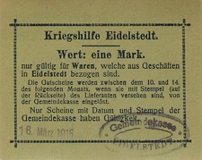 Eidelstedt Kriegshilfe 1 Mark