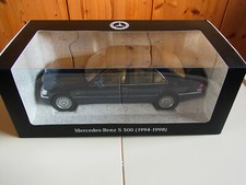Mercedes S 500 V140 1994-1998 Norev 1/18 Azuritblau blue met ovp top Dealer Mod.